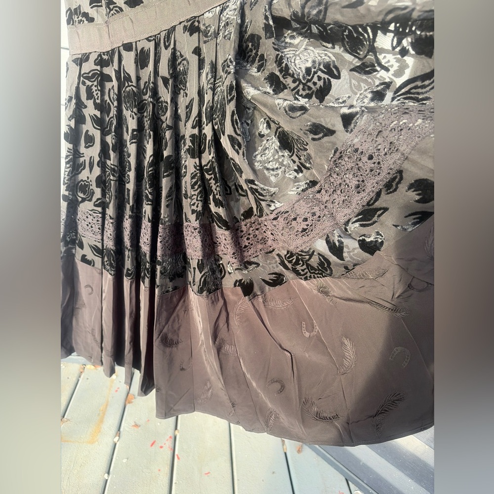 Coach Black Floral lace and velvet Maxi Dress - Picture 14 of 17
